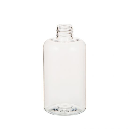 Clear PET Plastic Boston Round Cosmetic Bottle